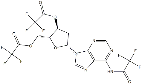 2'-Deoxy-N-(trifluoroacetyl)adenosine 3',5'-bis(trifluoroacetate) Structure