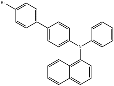 N-(4'-ブロモ-4-ビフェニリル)-N-フェニル-1-ナフチルアミン 化学構造式