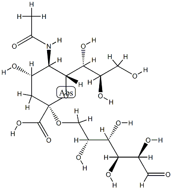 N-acetylneuraminyl-(2-6)-galactose, 35259-23-5, 结构式