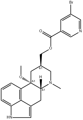 (8beta)-10methoxy-6-dimethylergoline-8-methanol-5-bromo-3-pyridinecarboxylate(ester) Struktur