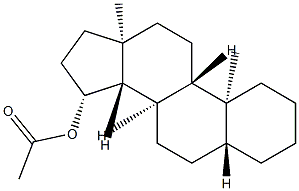15β-Acetoxy-5α-androstane 结构式