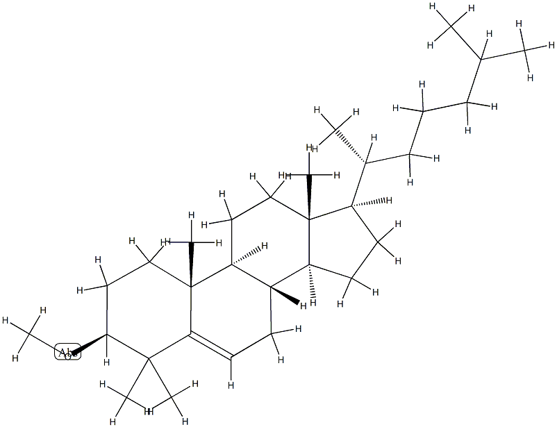 3β-Methoxy-4,4-dimethylcholest-5-ene Structure