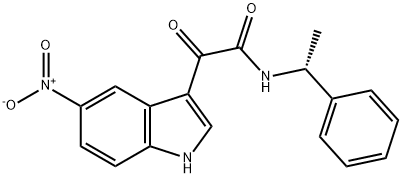 5-Nitro-α-oxo-N-(1R)-phenylethyl]-1H-indole-3-acetamide Struktur