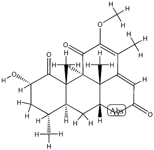 2α-Hydroxy-12-methoxypicrasa-12,14-diene-1,11,16-trione Structure