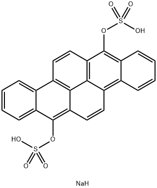 ジベンゾ[b,def]クリセン-7,14-ジオール7,14-ジ(硫酸ナトリウム) 化学構造式
