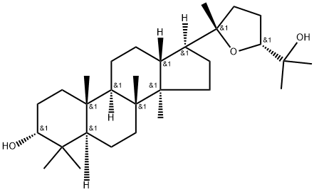 (24R)-20,24-Epoxy-5α-dammarane-3α,25-diol Structure