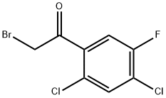 2-bromo-1-(2,4-dichloro-5-fluorophenyl)ethanone Struktur