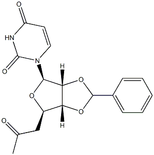 5'-Acetyl-2'-O,3'-O-benzylidene-5'-deoxyuridine Structure