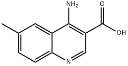 4-アミノ-6-メチル-3-キノリンカルボン酸 化学構造式