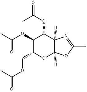 (3aR)-2-Methyl-5α-(acetoxymethyl)-6β,7α-diacetoxy-3aα,6,7,7aα-tetrahydro-5H-pyrano[3,2-d]oxazole,35954-65-5,结构式