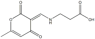 ba-Alanine, N-[(6-methyl-2,4-dioxo-2H-pyran-3(4H)-ylidene)methyl]- (9CI) Structure
