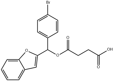 Succinic acid hydrogen 1-[α-(2-benzofuranyl)-p-bromobenzyl] ester Struktur