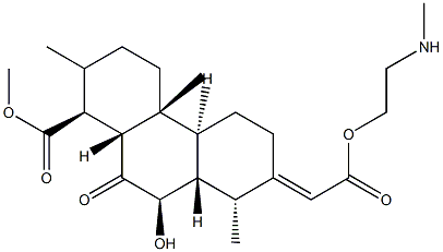 (4bα,7E,8aβ,10aα)-Tetradecahydro-9β-hydroxy-1α,4aβ,8α-trimethyl-7-[2-[2-(methylamino)ethoxy]-2-oxoethylidene]-10-oxo-1β-phenanthrenecarboxylic acid methyl ester Structure
