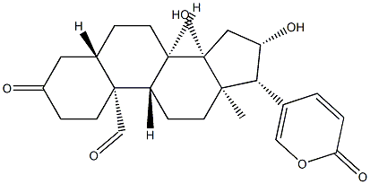 14,16β-Dihydroxy-3,19-dioxo-5α,14β-bufa-20,22-dienolide Structure