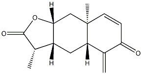 (3S)-3aα,4aα,5,8a,9,9aα-ヘキサヒドロ-3β,8aβ-ジメチル-5-メチレンナフト[2,3-b]フラン-2,6(3H,4H)-ジオン 化学構造式