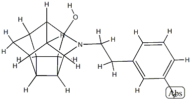 (N-(3'-Fluorophenyl)ethyl-4-azahexacyclo[5.4.1.02,6.03,10.05,9.08,11]dodecan-3-ol Struktur