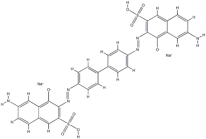 3,3'-[1,1'-Biphenyl-4,4'-diylbis(azo)]bis(6-amino-4-hydroxynaphthalene-2-sulfonic acid sodium) salt Structure
