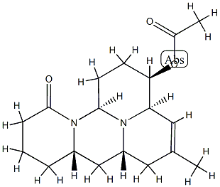 12-O-Acetyl-14,15-didehydrolycocernuine Struktur