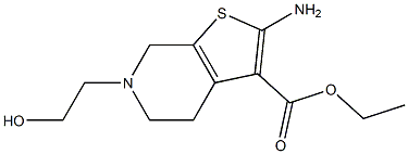 2-Amino-6-(2-hydroxyethyl)-4,5,6,7-tetrahydrothieno[2,3-c]pyridine-3-carboxylic acid ethylester Structure