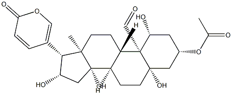 3β-Acetoxy-1β,5,14,16β-tetrahydroxy-19-oxo-5β-bufa-20,22-dienolide Structure