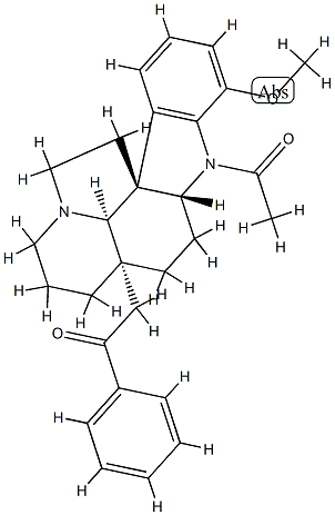 1-Acetyl-17-methoxy-21-phenylaspidospermidin-21-one Structure