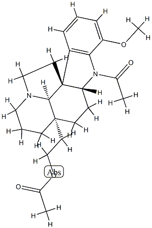 1-Acetyl-17-methoxyaspidospermidin-21-ol acetate Structure