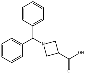 1-二苯甲基氮杂环丁烷-3-甲酸, 36476-87-6, 结构式