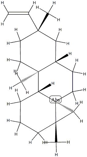 (3aS,4aS,6aα,8S,10bα)-テトラデカヒドロ-3a,8,10aβ-トリメチル-8-ビニルシクロプロパ[j]フェナントレン 化学構造式