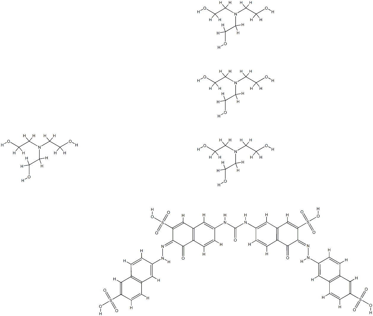 7,7'-(carbonyldiimino)bis[4-hydroxy-3-[(6-sulpho-2-naphthyl)azo]naphthalene-2-sulphonic] acid, compound with 2,2',2''-nitrilotriethanol (1:4)