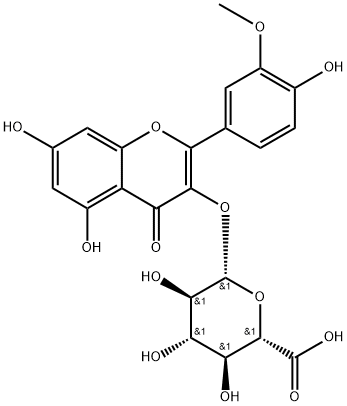 异鼠李素-3-葡萄糖醛酸苷,36687-76-0,结构式