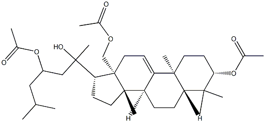 (20ξ)-5α-Lanost-9(11)-ene-3β,18,20,23-tetrol 3,18,23-triacetate Struktur