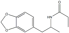 N-(α-メチル-3,4-メチレンジオキシフェネチル)プロピオンアミド 化学構造式