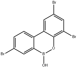 2,4,8-tribromo-dibenzo[c,e][1,2]oxaborinin-6-ol Structure