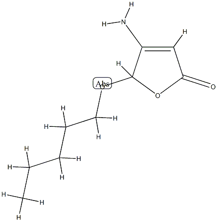 2(5H)-Furanone,4-amino-5-(pentyloxy)-(9CI) 结构式
