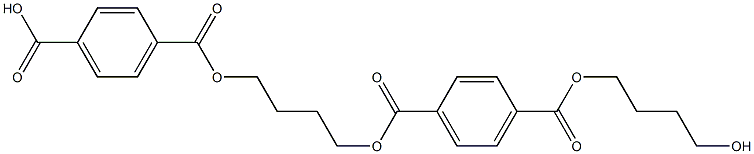 1,4-Benzenedicarboxylic acid, polymer with 1,4-butanediol and .alpha.-hydro-.omega.-hydroxypoly(oxy-1,4-butanediyl) Struktur