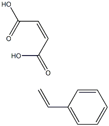 2-Butenedioic acid (Z)-, disodium salt, polymer with ethenylbenzene Structure