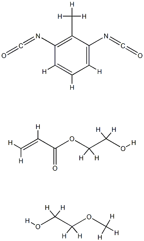 2-丙烯酸-2-羟乙酯与甲苯-1,3-二异氰酸酯和Α-羟基-Ω-羟基聚[氧(甲基-1,2-亚乙基)]的聚合物 结构式