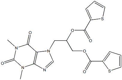 2-Thiophenecarboxylate de 7-(2,3-dihydroxypropyl)theophylline [French] Structure