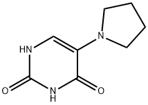 5-(ピロリジン-1-イル)ピリミジン-2,4(1H,3H)-ジオン 化学構造式