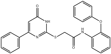 2-[(4-hydroxy-6-phenyl-2-pyrimidinyl)sulfanyl]-N-(2-phenoxyphenyl)acetamide|