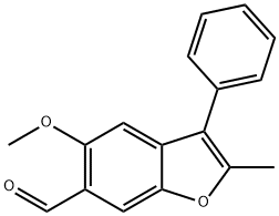 5-methoxy-2-methyl-3-phenyl-1-benzofuran-6-carbaldehyde(SALTDATA: FREE) Structure