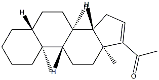 5α-プレグナ-16-エン-20-オン 化学構造式