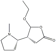 2(3H)-Furanone,5-ethoxydihydro-4-[(2R)-1-methyl-2-pyrrolidinyl]-,(4S)-rel-(9CI) Struktur