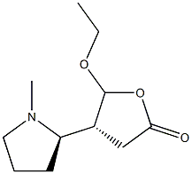 2(3H)-Furanone,5-ethoxydihydro-4-[(2R)-1-methyl-2-pyrrolidinyl]-,(4R)-rel-(9CI) Struktur