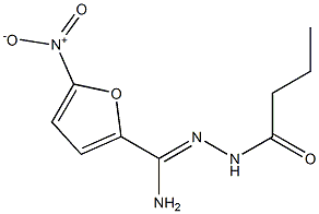 N(SUP.2)-BUTYROYL-5-NITRO-2-FUROHYDRAZIDEIMIDE Structure