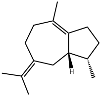 (1S)-1,2,3,5,6,7,8,8aα-オクタヒドロ-1,4-ジメチル-7-(1-メチルエチリデン)アズレン 化学構造式