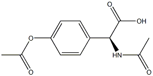 L-(+)-N-乙酰基-2-(4-乙酰氧基苯基)甘氨酸 结构式
