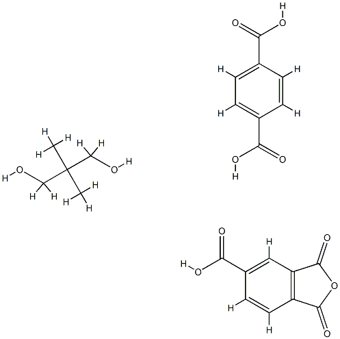 对苯二酸与1,2,4-苯三酸酐和新戊二醇酯的聚合物,37871-48-0,结构式