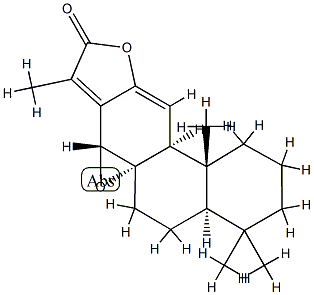 (4aR,6aS,7aβ)-2,3,4,4aα,5,6,11aα,11b-オクタヒドロ-4,4,8,11bβ-テトラメチル-1H-オキシレノ[1,10a]フェナントロ[3,2-b]フラン-9(7aH)-オン 化学構造式