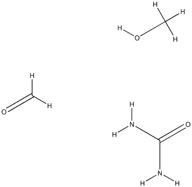 脲与甲醛和甲醇的聚合物, 37999-54-5, 结构式
